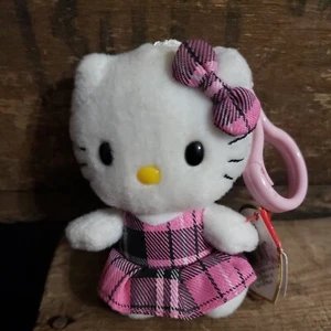 Hello Kitty TY Sanrio 2012 Stuffed Plush 4” Pink Dress Keychain - Picture 1 of 5