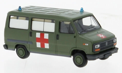 Brekina 34912 - 1/87 Fiat Ducato Bus, Ambulanza Militare, 1982 - Nuovo - Immagine 1 di 1