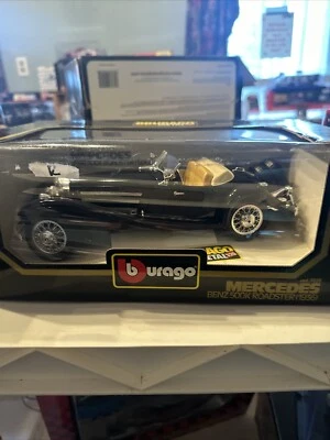 Mercedes Benz 500 K Roadster 1936 Burago 1/18 en caja negra Foto 1 de 4