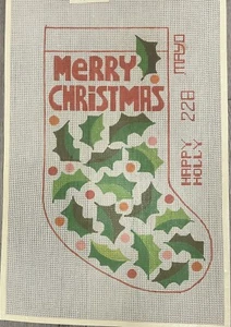 TELA DESIGN AGO AGO VINTAGE ANNI '70 BUON NATALE AGRIFOGLIO - Foto 1 di 1