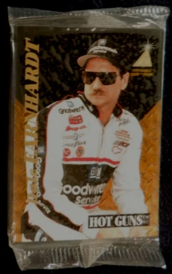Dale Earnhardt hot guns / Ted Musgrave helmets promo cards, 1995 Pinnacle Zenith - Image 1 of 2