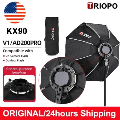 US Triopo KX90 90cm Flash Octagon Softbox Fr Godox V1 AD200Pro Yongnuo Speedlite - Image 1 of 4