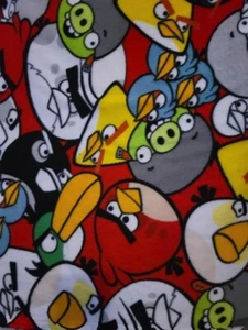 Fleece Fabric Angry Birds. By the Yard. - Picture 1 of 1