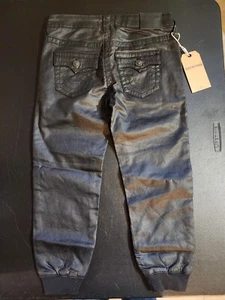 NWT True Religion Kids/Unisex Black Pants, Size 6 - Picture 1 of 4