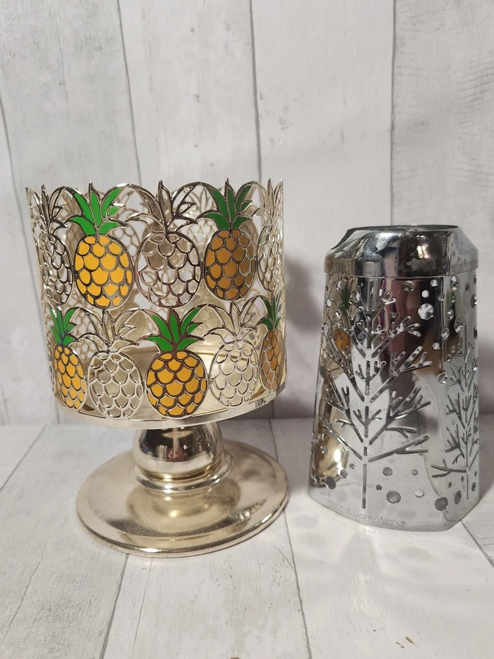 Bath & Body Works ананас пьедестал 3 фитиля подсвечник плюс мыло держатель - Изображение 1 из 4