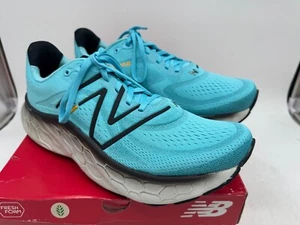 NEW BALANCE MEN'S FRESH FOAM X MORE V4 RUNNING SHOE AQUA BLUE MARIGOLD SIZE 11 - Picture 1 of 8