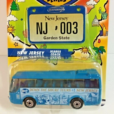Matchbox Across America 50th Birthday Series NEW JERSEY Ikarus Coach Bus - #003 - Image 1 of 4