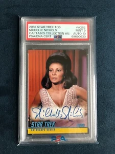 STAR TREK TOS CAPTAIN'S COLLECTION A282 NICHELLE NICHOLS AS UHURA PSA 9 AUTO 10 - Picture 1 of 2