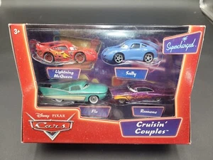 Disney Pixar Cars Supercharged Cruisin Couples McQueen Sally Ramone Flo 4 pack - Picture 1 of 6