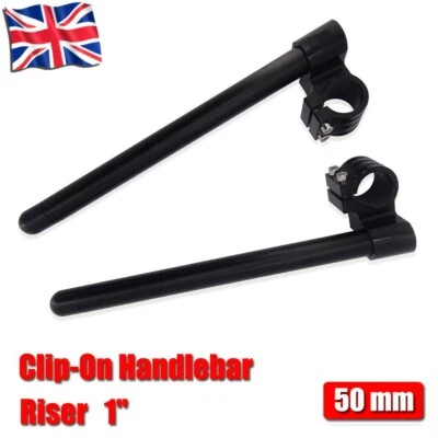 50mm Clip-on Handlebars Raised Fit Honda CBR929RR 954RR 1000RR RVF750R RC45 RC50 - Image 1 of 4