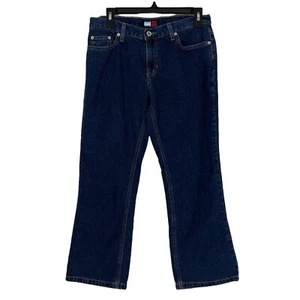 TOMMY Hilfiger JEANS Junior Cropped Women’s Blue Jeans Size 9 Vintage Dark Wash - Picture 1 of 13