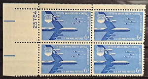 US Stamp Sc C49 - 6c Air Force, Block of 4, MNH VF CV$1.00 (405A) - Picture 1 of 1