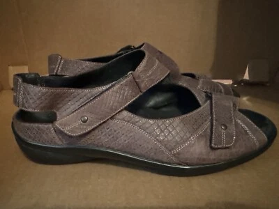 Sandalias ortopédicas para diabéticos de cuero marrón Durea Greenway zapatos para mujer talla 7 Foto 1 de 4