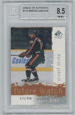 2000-01 UD SP Authentic Marian Gaborik Future Watch /900 Rookie #110 BGS 8.5 - Image 1 of 2