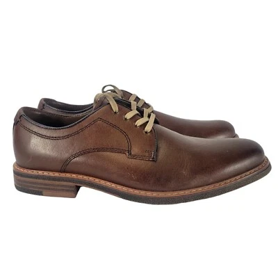 Chaps Shoes Mens 8.5 M Dress Oxford Brown Leather Lace Up Low Top Comfort - Image 1 of 4