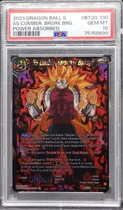 Dragon Ball Super Power Absorbed Cumber Berserker Barrage BT20-130 SR PSA 10 GEM - Picture 1 of 2