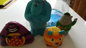 Disney Pixar Monsters Inc Character Figures Bath Toys in zipped Plastic Bag - Picture 1 of 6