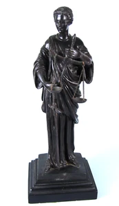 DAMA CIEGA JUSTICIA TEMIS 15" ESTATUA DE BRONCE ESCULTURA DE COLECCIÓN con ESPADA Y ESCALAS - Imagen 1 de 12