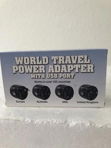 World Travel Power Adapter with USB Port WORKS IN 150 COUNTRIES. - Picture 1 of 8