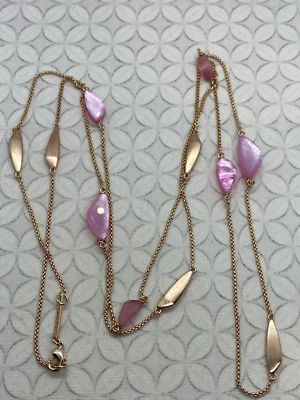 Kendra Scott Ivy 长项链玫瑰金色调腮红粉色混合样品 — 第 1/4 张图片