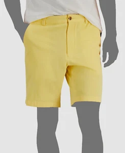 $55 Club Room Shorts Men's Yellow Regular-Fit 9" 4-Way Stretch Shorts Size 32W - Picture 1 of 1