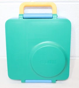 OmieBox By Omie Life Bento Style Insulated Lunch Box Blue Green & Yellow Handle - Picture 1 of 12