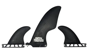 PACIFIC VIBRATIONS 2+1  Longboard SURFBOARD Fins 8" & 3.7" Fits Futures   - Picture 1 of 5