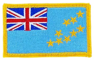 FLAG PATCH PATCHES TUVALU IRON ON COUNTRY EMBROIDERED WORLD SMALL - Bild 1 von 1