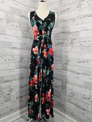 Tommy Bahama Desert Holiday Floral Sleeveless Maxi Dress Womens Petite Small - Image 1 of 4