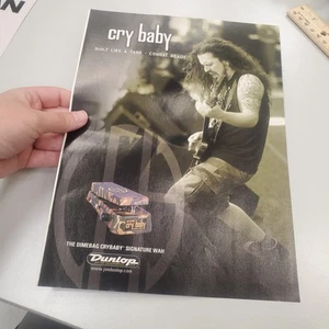 DIMEBAG DARREL DUNLOP CRY BABY GUITAR EFFECT 2001 GUITAR PRINT AD 11 X 8.5 902 - Picture 1 of 3