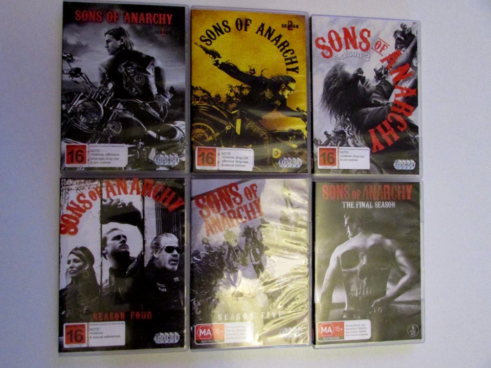 Near New Sons of Anarchy:Season 1 - 6 DVD Crime Biker Series 1 2 3 4 5 6 Freepos - image 1 of 1