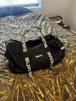 Supreme SS18 Large Black Cordura Duffle Bag - Image 1 of 4