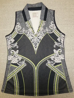 Camiseta Tenis Lucky In Love Mujer Estampado Negro/Gris/Amarillo/Blanco Talla M (8-10) Foto 1 de 3