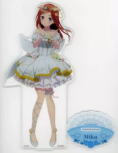Acrylic Stand Miku Nakano BIG 9.8x4.7in Quintessential Quintuplets Used - Picture 1 of 1