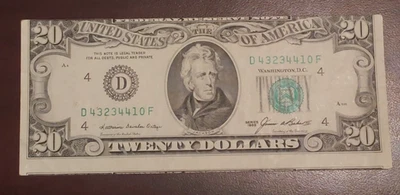 1985 $20 Bill ERROR - Noticeable Misaligned Cutting Error - Wide Top Margin! - Image 1 of 4