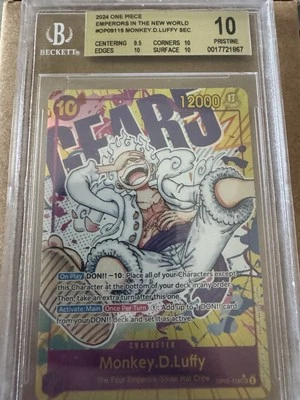 🔥 RARE BGS Mislabeled Luffy Lot – 2x BGS 10! Reversed Labels! OP05 & OP09 - Image 1 of 2