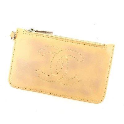 Chanel Coin Case Brand  Beige x Silver Coco Mark t13484 - Image 1 of 3