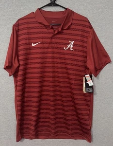Nike Alabama Crimson Tide Dri-Fit Polo On Field Apparel Men’s Large L Red NWT - Picture 1 of 10