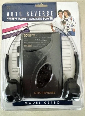 GPX Radio AM-FM Personal Stereo Cassette Player C3150 Vtg New Sealed Walkman - Image 1 of 3