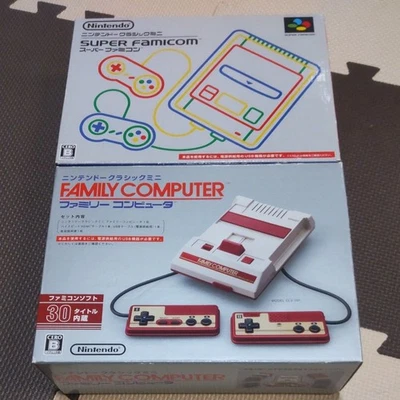 Nintendo Classic Mini Family Computer Super Famicom Game Console set Used - Image 1 of 4
