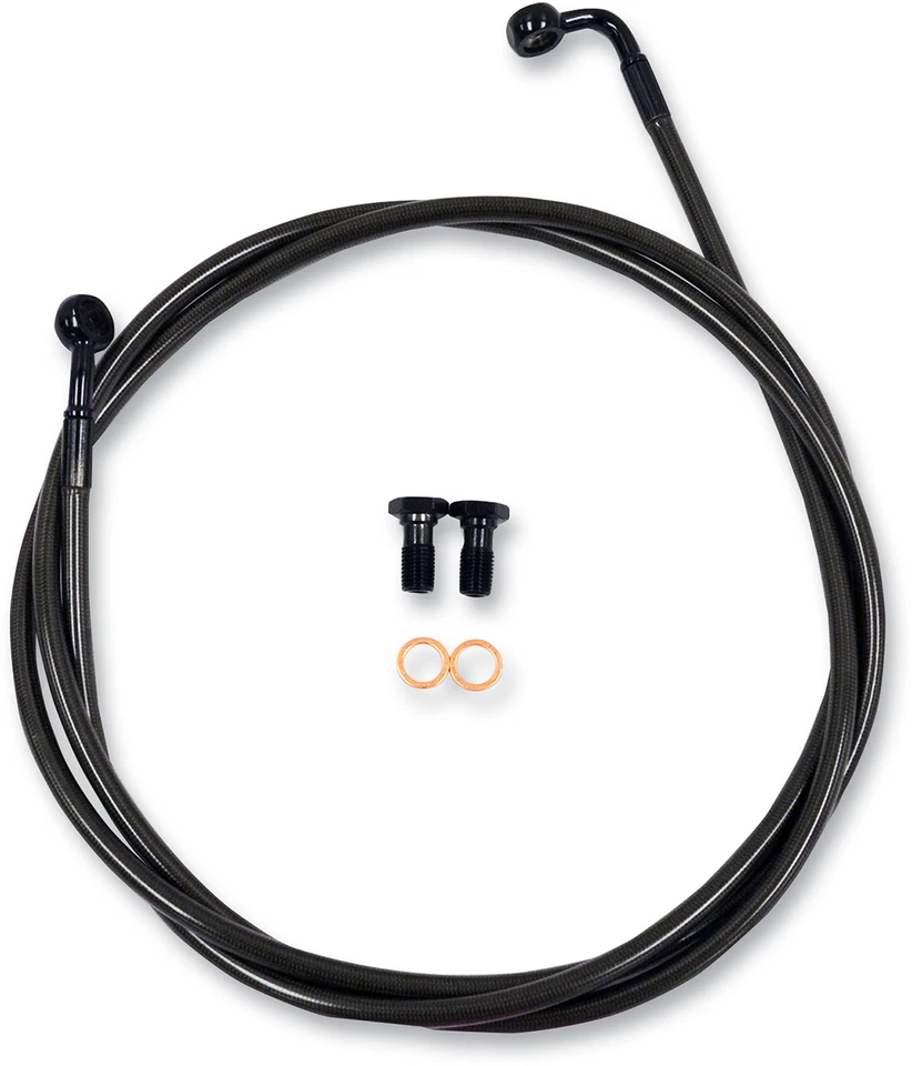 LA Choppers [LA-8006B13M] Cable de freno trenzado medianoche 12-14" mono Foto 1 de 1