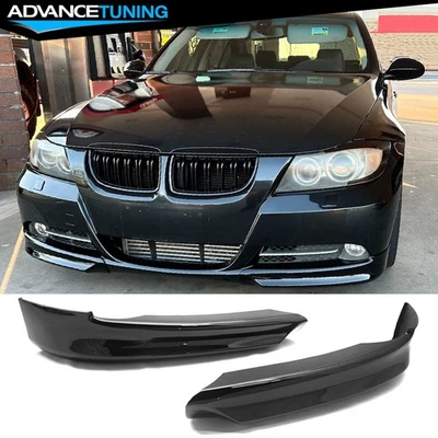 Fits 06-08 BMW 3 Series E90 4DR Front Lip Splitter Painted # 475 Sapphire Black - Изображение 1 из 3