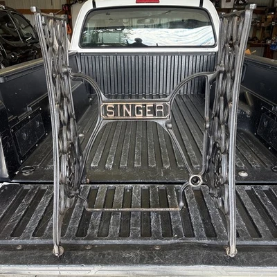 Antique SINGER Treadle Sewing Machine Base - Repurpose Table - Image 1 of 4