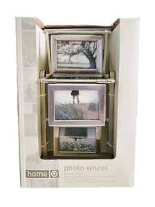 2007 Target Pewter Finish Rotating Photo Wheel - Holds 10 2" x 3" Photos - Picture 1 of 6