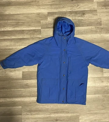 Cabelas Goretex Jacket Men S Blue Hood Rain Outdoor Fish Waterproof VTG USA - Image 1 of 4