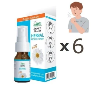 (Pack 6) 15ml Herbal Rescue Spray Help Refresh Sooth Relief Discomfort of Buccal - Picture 1 of 5