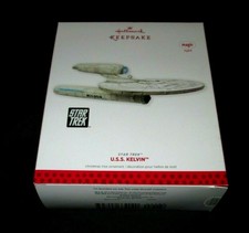 HALLMARK ORNAMENT STAR TREK 2013 USS KELVIN~TESTED~ BOX EXCELLENT W/PRICE TAG!!