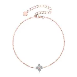 1ct Bracelet 18K Rose Gold Diamond Test Pass Lab-Created VVS1/D/Excellent - Picture 1 of 3