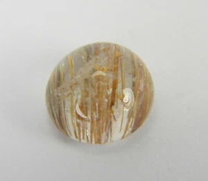 Piedra preciosa cabujón natural rutilada ojo de gato de 3,06 quilates redonda CRQ14 - Imagen 1 de 4