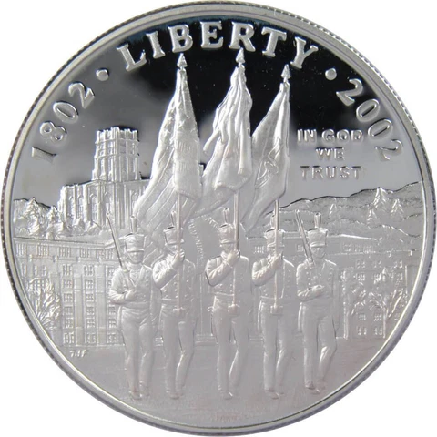 West Point Bicentennial Commemorative 2002 W 90% Silver Dollar Proof $1 Coin Cover